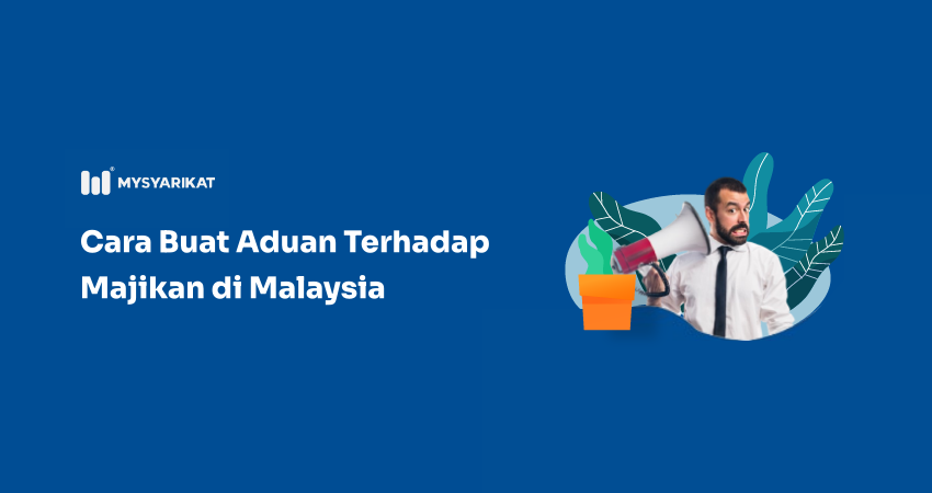 gambar seorang lelaki pegang megaphone