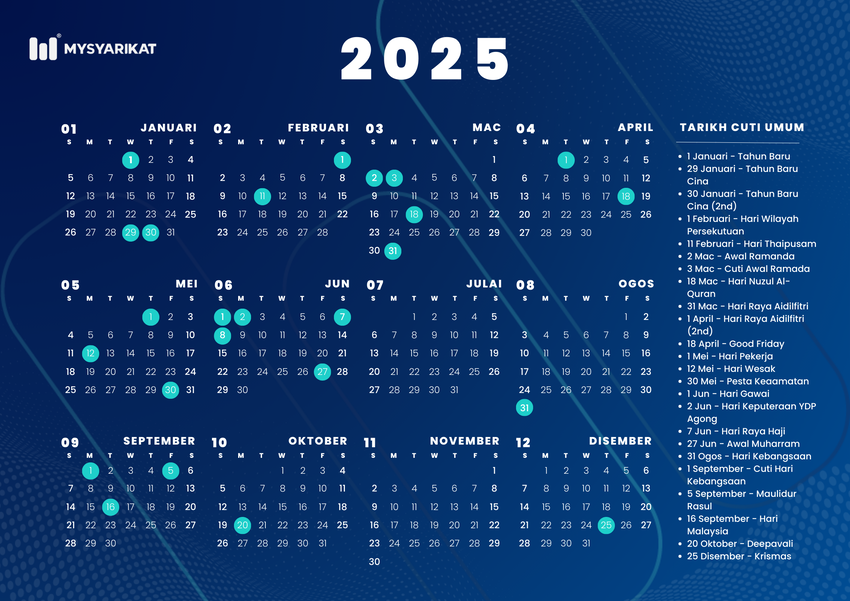 kalendar 2025