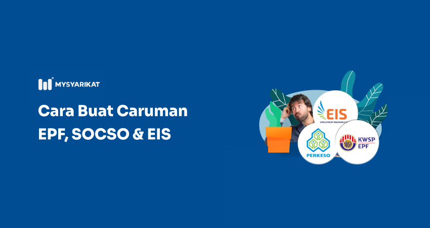 man standing behind EPF, SOCSO, EIS logo