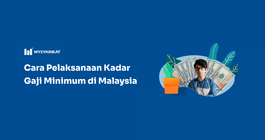 picture of a man with money background with word text in white -cara perlaksanaan kadar gaji minimum di Malaysia