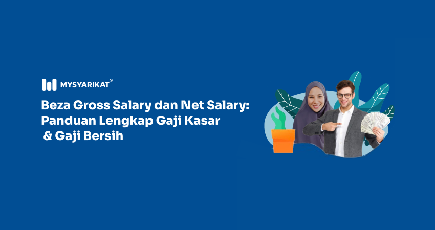 picture of male employee holding money and a female employee smiling