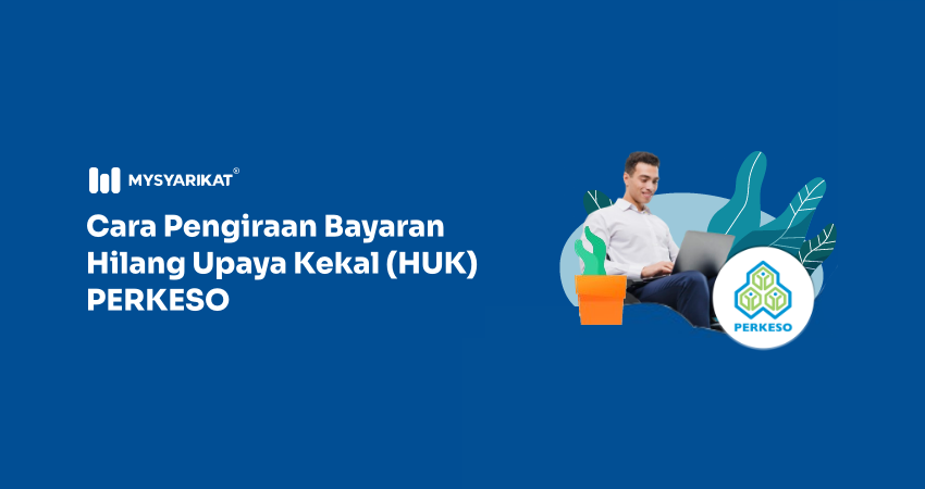 picture of disable man with PERKESO logo