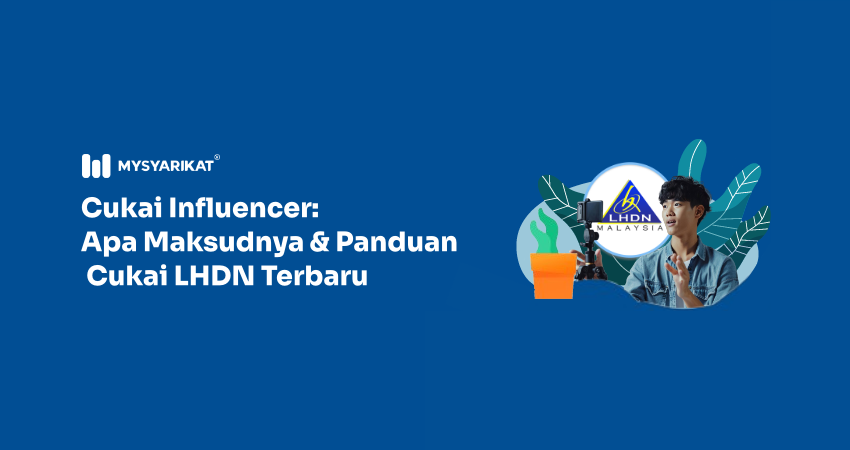 picture of an influencer with LHDN logo where they need to pay taxes