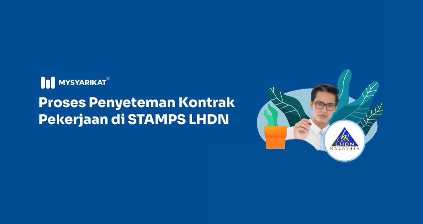 picture of a male employee performing stamping with LHDN logo